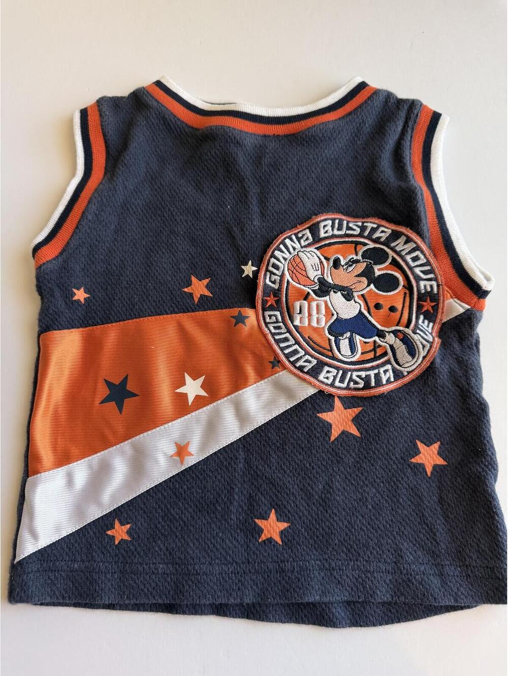 Vintage Disney Mickey Mouse Gonna Busta Move Basketball Jersey 2T